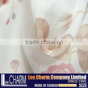 Flowers Snowflake Printed Organza Fabric thumbnail-6