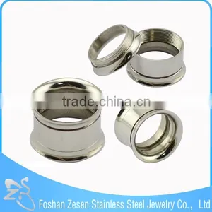 China Manufacturer Medical Steel Gold Screw Fit Flesh Tunnel Ear Plug Stretcher thumbnail-4