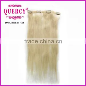100% Human Hair no Chemical Process pu Skin Weft Clip Hair Extension thumbnail-1