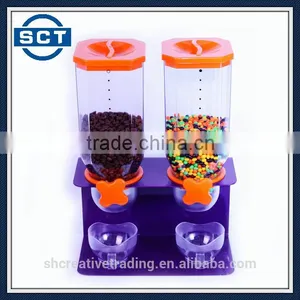 Plastic and Metal Double Cereal Dispenser thumbnail-1