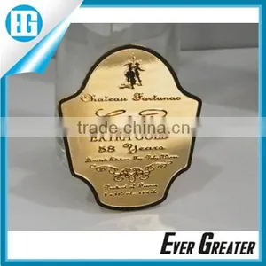 Custom Aluminum Embossed Bottle Label,wine Metal Sticker Metal Wine Label thumbnail-2