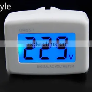 LCD AC Digital Voltage Meter Voltmeter 80-300V Switch US Flat Plug Volt Power Monitor AC Panle Meter Blue Backlight thumbnail-4
