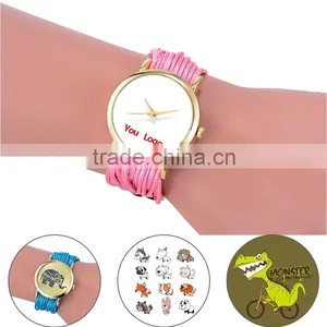 Braided Leather Women Bracelet Custom Made Watches Relogio Personalizado thumbnail-1