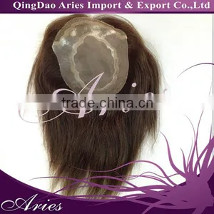 Human Hair French Lace With PU All Around Perimeter Hair Pieces,hair Units thumbnail-1