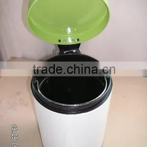 Flat Lid Powder Coated Finished Soft Close Steel Trash Can thumbnail-4