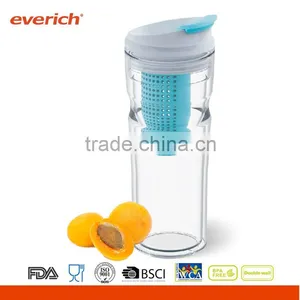 16oz Double Wall Tritan Tumbler With Flip Lip and Fruit Infuser thumbnail-3