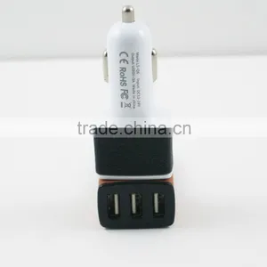 Universal Triple USB Car Charger Adapter Power Adapter Fast Charging for IPhone thumbnail-1