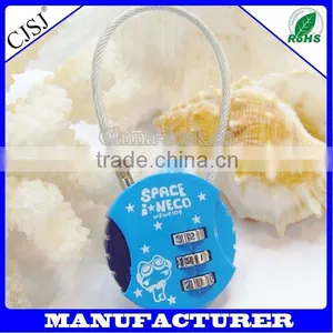 Resettable Combination Luggage Retractable Code Cable Lock thumbnail-1