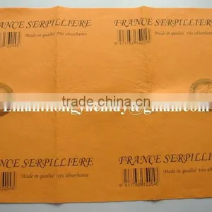 Logo Printed Needle Punched Nonwoven Fabric Orange Super Absorbent Floor Cleaning Cloth thumbnail-6