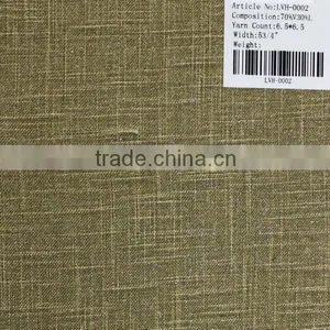 6.5*6.5 Piece Dyed Linen and Viscose Blended Fabric thumbnail-1
