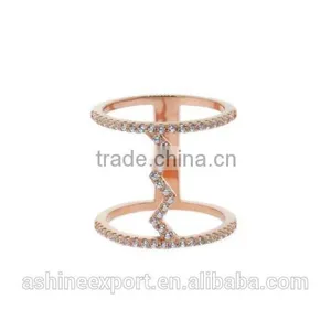 2015 China Wholesale Fashion Cage Rings Crystal Ring Silver &rose Gold& Ring- 4 Colors thumbnail-4