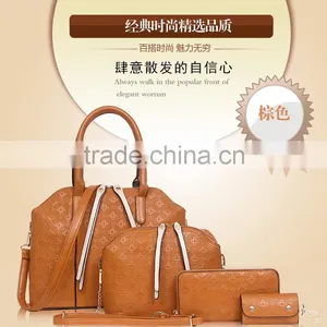 2015 New European and American Fashion Lady Handbag 4pcs in One Set Shoulder Bag Messenger Bag Woman Bags Handbag thumbnail-2