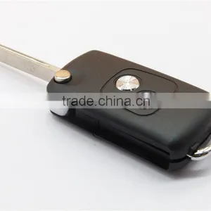 Hot Sale Peugeot 407 2 Buttons Flip Remote Key Shell With Groove Blade for Cars thumbnail-5