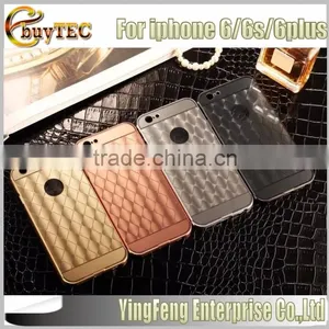 New Product Electroplated Diamond Grid Pattern 3D Aluminum Mirror Mobile Accessories Case for Iphone 6s Case Quality Choice thumbnail-1