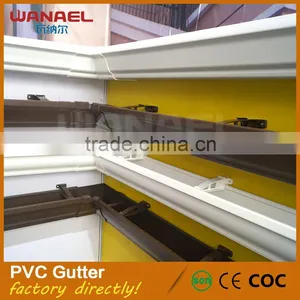 Beautiful Appearance Cheap Plastic Roof Rain PVC Square Gutter thumbnail-1
