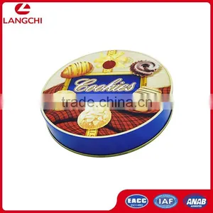 Round High Quality Biscuit Tin Box thumbnail-1