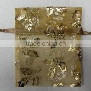 HOT SALE Customized Screen Printing Drawstring Organza Bag thumbnail-5
