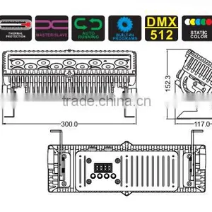 Top Quality Outdoor 40*4in1 10W RGBW 400W Flood Light LED thumbnail-4