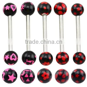 TR01054 Resin Tongue Ring , Plastic Tongue Ring Body Jewelry thumbnail-4