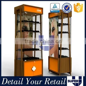 Retail Modern Wooden Glass Sunglasses Display Case thumbnail-3