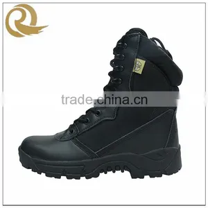 Cheap Price Army Military Black Leather Combat Tactical Boots With Zipper thumbnail-1