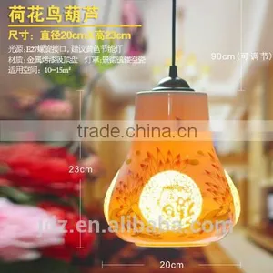 Jingdezhen Hollow Ceramic Decorative Hanging Pendant Light thumbnail-6