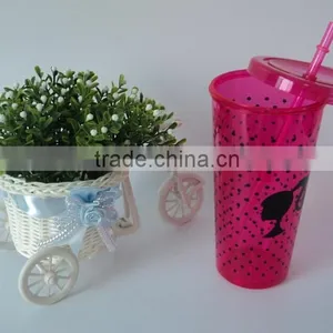 Colorful 24OZ Single Wall Plastic Straw Cup thumbnail-5