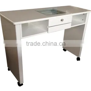 LNE-106 Nail Table Manicure Desk for 2 Person With Nail Polish Stand thumbnail-3