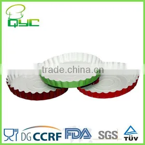 Non-Stick Metal Colorful Coating Fluted Tart Pan thumbnail-1