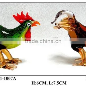 Vivid Colorful Glass Cock for Easter Gifts thumbnail-1