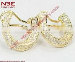 Turkish Gold Plated Silver Earrings Jewelry,costume Clip on 925 Sterling Silver Earrings Jewellry,high End Quality Turkish Jewel thumbnail-1
