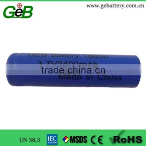Hot Seller Rechargeable GEB 3.7V2400mah 18650 Li-ion Battery thumbnail-3
