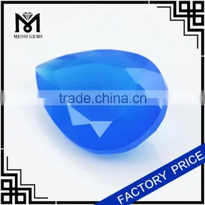 Jewelry Blue Agate Gem Stone Pear Cut Machine Agate Stone thumbnail-2