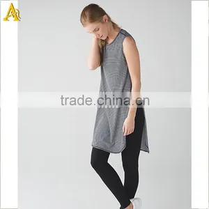 Women Sexy Sportswear 2016 Girl Baby Stripe Long Sleeve Top Dry Fit Shirt thumbnail-1