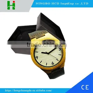 Genuine Leather Band Wooden Watch With Your Logo thumbnail-1