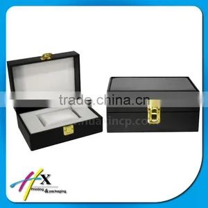 Matt Lacquer Wrist Watch Packaging Box With Metal Lock thumbnail-1