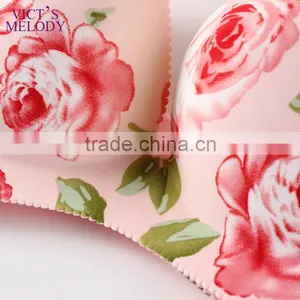 One Piece Seamless Bra With Flower Printing thumbnail-3
