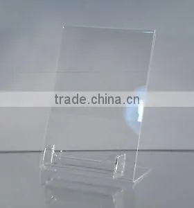 Custom Made Acrylic Brochure Magazine Display Stand Single Pocket a5 Leaflet Holder thumbnail-2