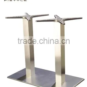 Double Foot Aluminum Square TubeTable Base Outdoor Dining Table Base thumbnail-1