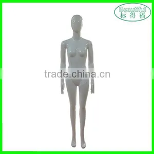 China Factory Sale Fiberglass Glossy White Female Standing Model thumbnail-1