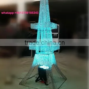 Hot Sale White Elegant Tall Floor Standing Candelabra / Tall Wedding Candelabra Centerpiece for Wedding Decoration thumbnail-1