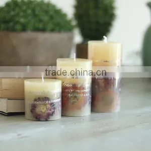OEM Gift Scented White Pillar Candle thumbnail-2