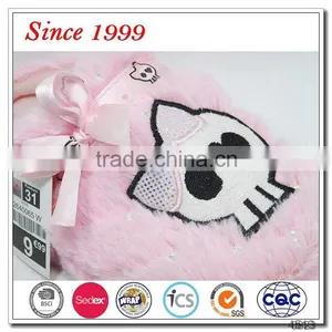 Pink Fuzzy Flat Slippers for Girls thumbnail-3