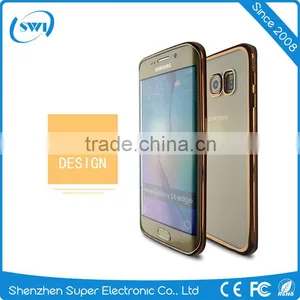 Low Price China Mobile Phone Durable Transparent Phone Case for Samsung S6 Edge Soft Cover Case Plating TPU thumbnail-4