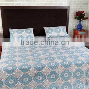 Cotton Bed Sheet New Designer Floral Printed Wholesale Bed Sheet Manufacturer In India thumbnail-1