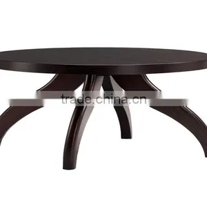 Modern Round Plywood Table Top Curved Legs Coffee Table for Sale thumbnail-1