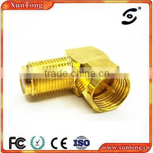 F Male to F Female Right Angle Coaxial Connector thumbnail-1