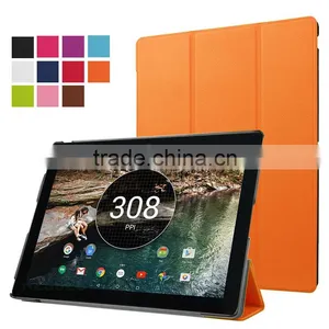 New Arrival Orange Folding Smart Leather Flip Case Back Stand Tablet Case for Google Pixel C Shockproof Rugged Case thumbnail-1
