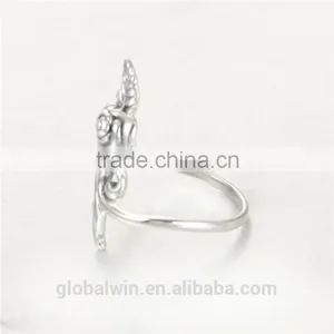 New European Design Valentines' Gift Rose Value 925 Silver Rings thumbnail-2