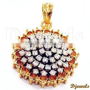 Diamond Gold Pendants, Stylish Diamond Pendants, Diamond Jewelry thumbnail-1